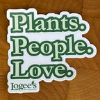 Logee's Sticker - Plants. People. Love.