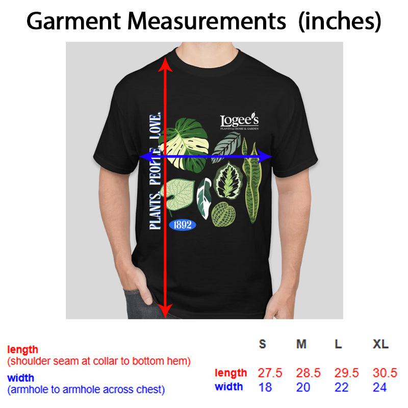 Logee's T-Shirt - Plants. People. Love. - Black For Sale – Logee's